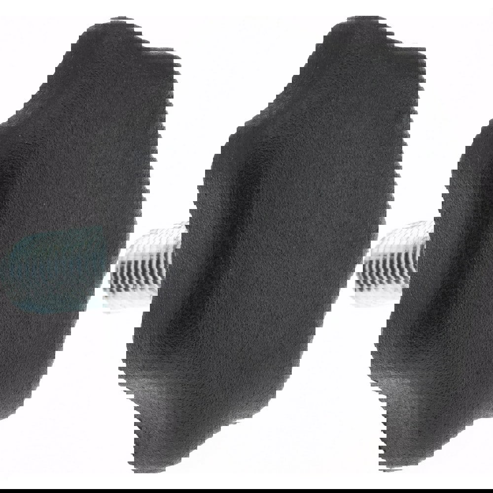 Lobed Knob: 40 mm Head Dia, 7 Points, Thermoplastic Elastomer